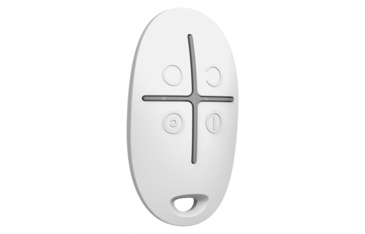 AJAX SPACECONTROL, WIT, DRAADLOZE AFSTANDSBEDIENING/OVERVAL