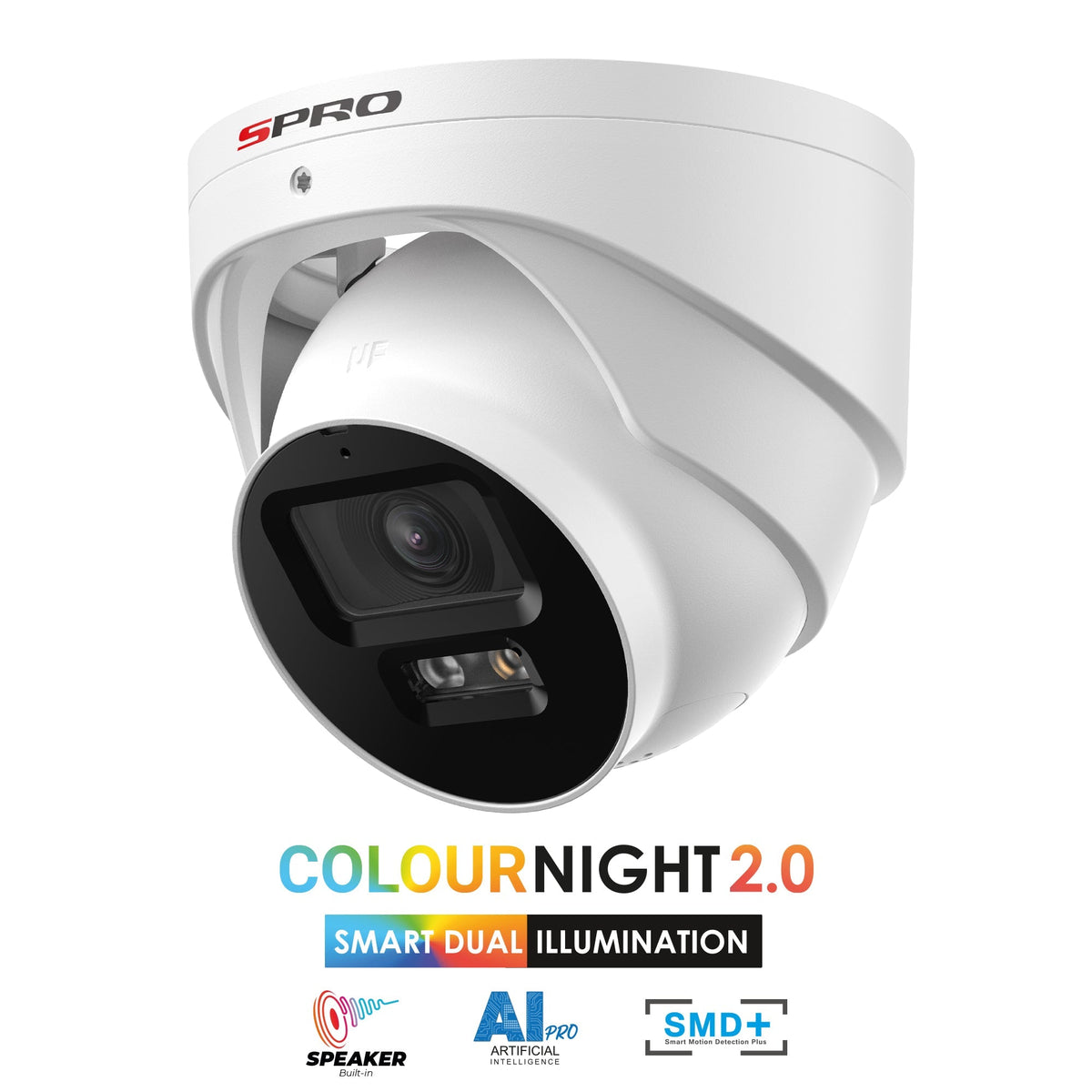 SPRO 4MP IP Turret Active Deterrence DHIPD40/28LRW-MS