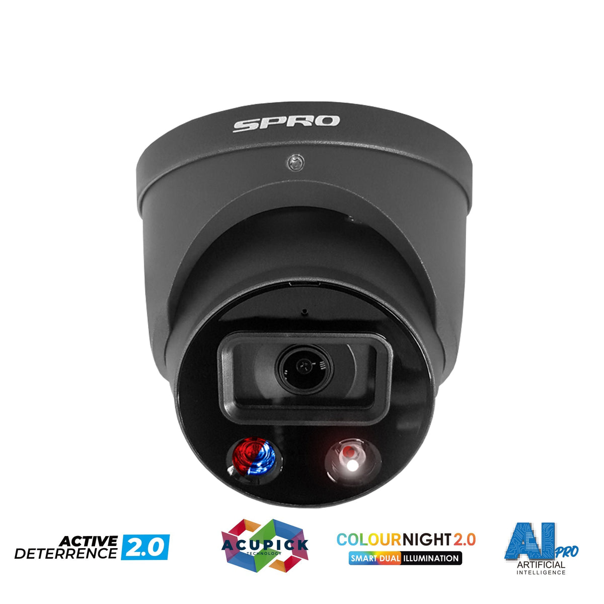 SPRO Smart Dual Illumination Active Deterrence DHIPD50/28LRG/30-D-V4 Grey