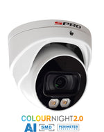 SPRO 8MP IP Smart Dual Illumination Turret with COLOUR NIGHT 2.0 DHIPD80/28LRW-M