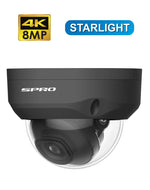 SPRO 8MP IP Fixed Lens Vandal Resistant Dome DHIPD80/28RV-G-V2