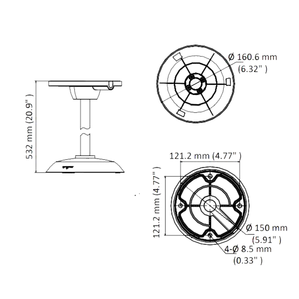 Hikvision Plafondsteun DS-1271ZJ-PT10
