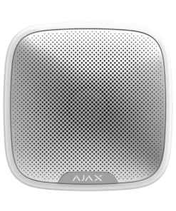 AJAX STREETSIREN, WIT, DRAADLOZE BUITENSIRENE MET LED